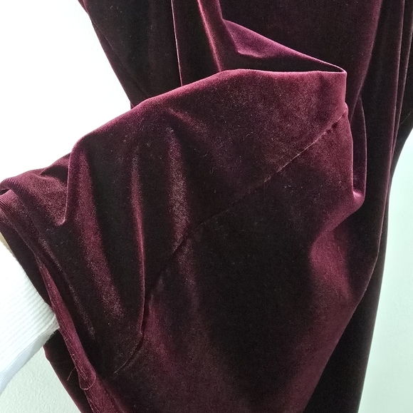 Burgundy Velvet Whimsygoth Y2K Dark Romantic Vampire Mini Dress Sz Large - Picture 6 of 8